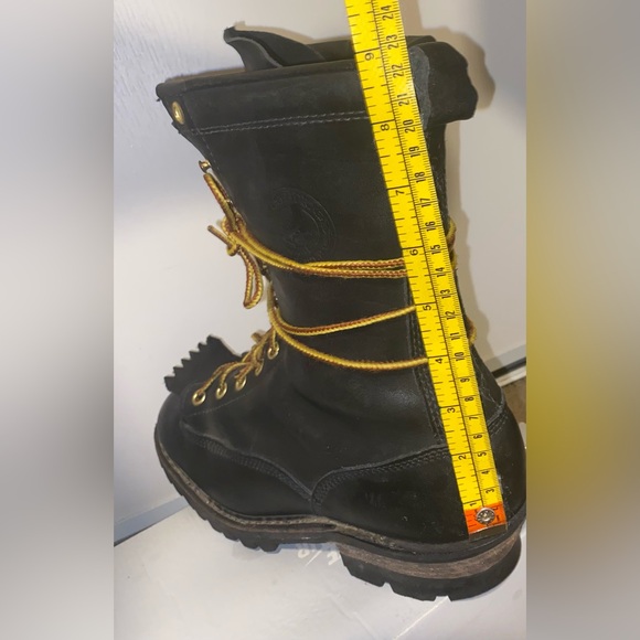 Hathorn Explorer Fire Fighter Black Leather Boots, Size 9D